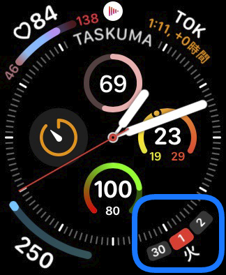 Apple Watchの日付コンプリケーションを目にするたびに無意識のうちにレビューをしている